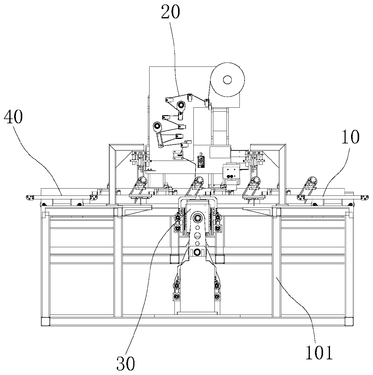 Laminating device with double laminating tables and laminating method thereof