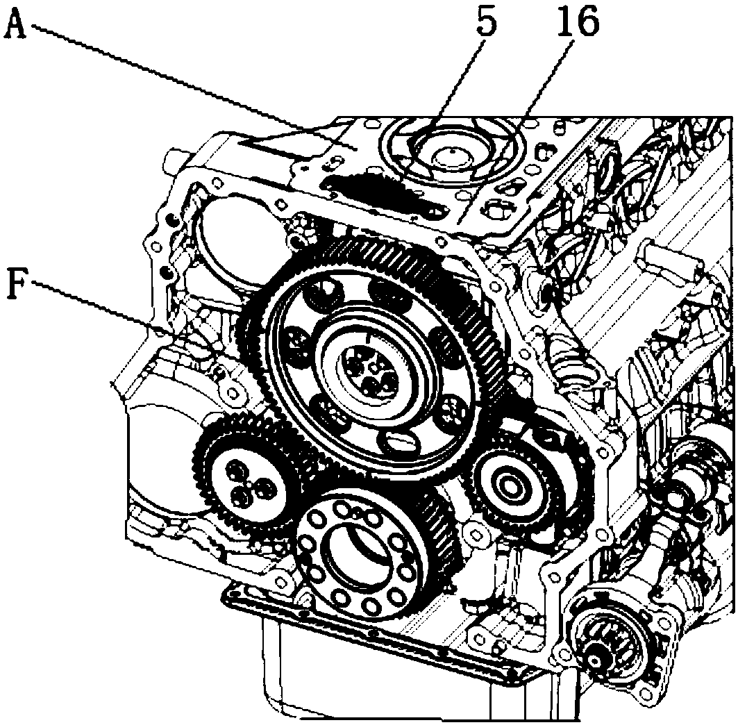 Tool for preventing flywheel of rear power take-off engine from rotation