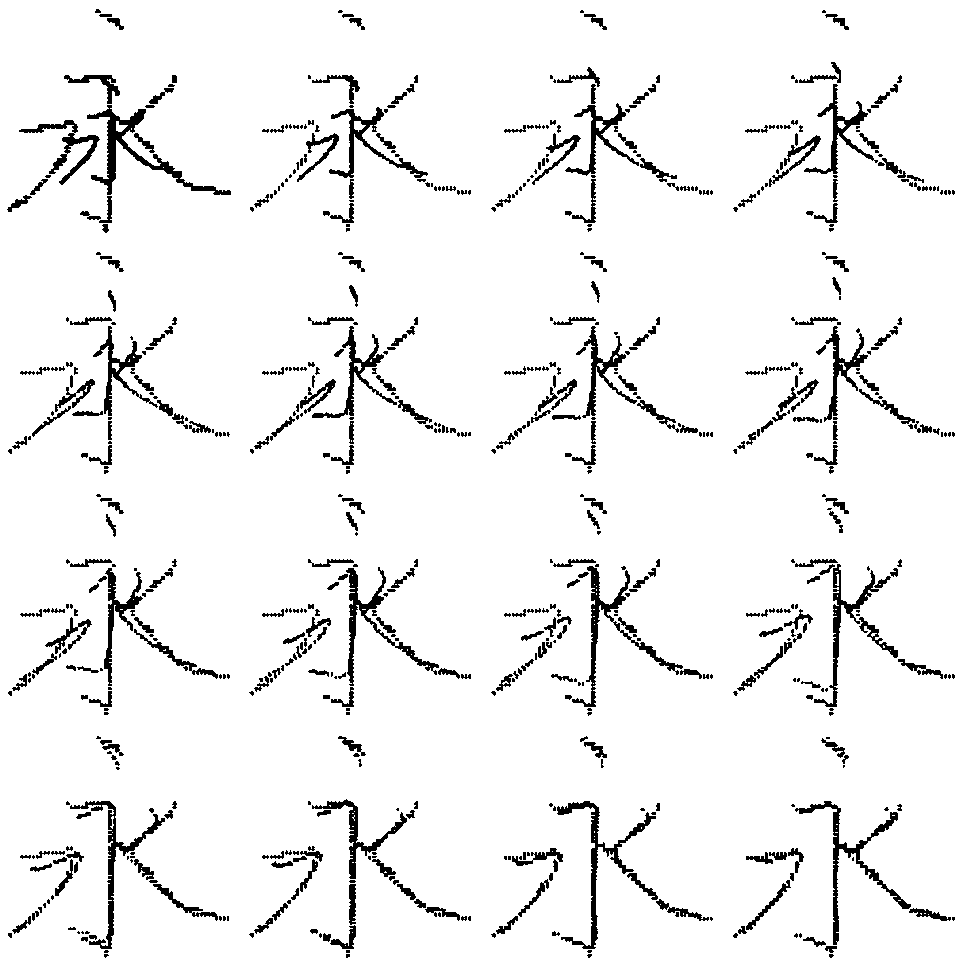 Chinese character font generation method based on conditional generation antagonistic network