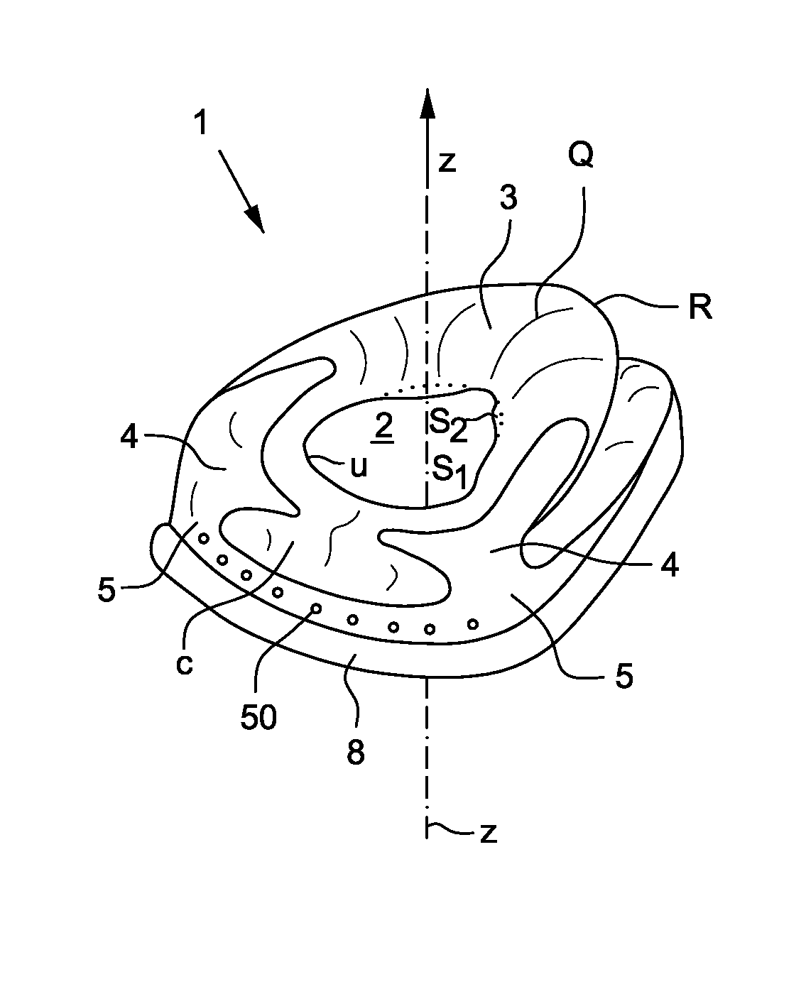 Breathing mask and a sealing lip device for a breathing mask
