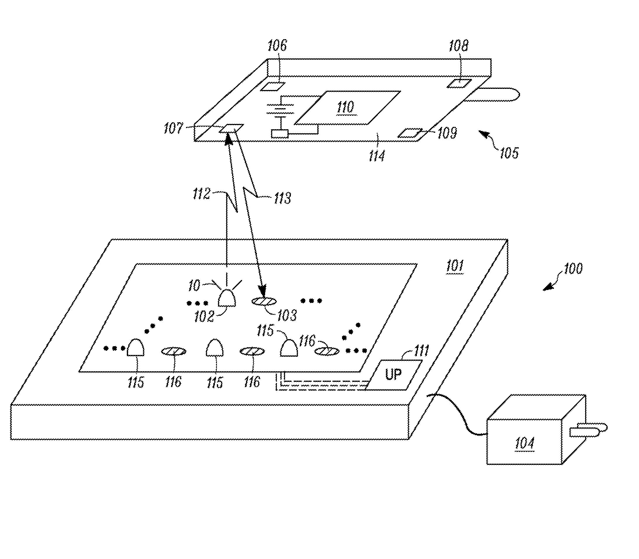 Light pad charger for electronic devices
