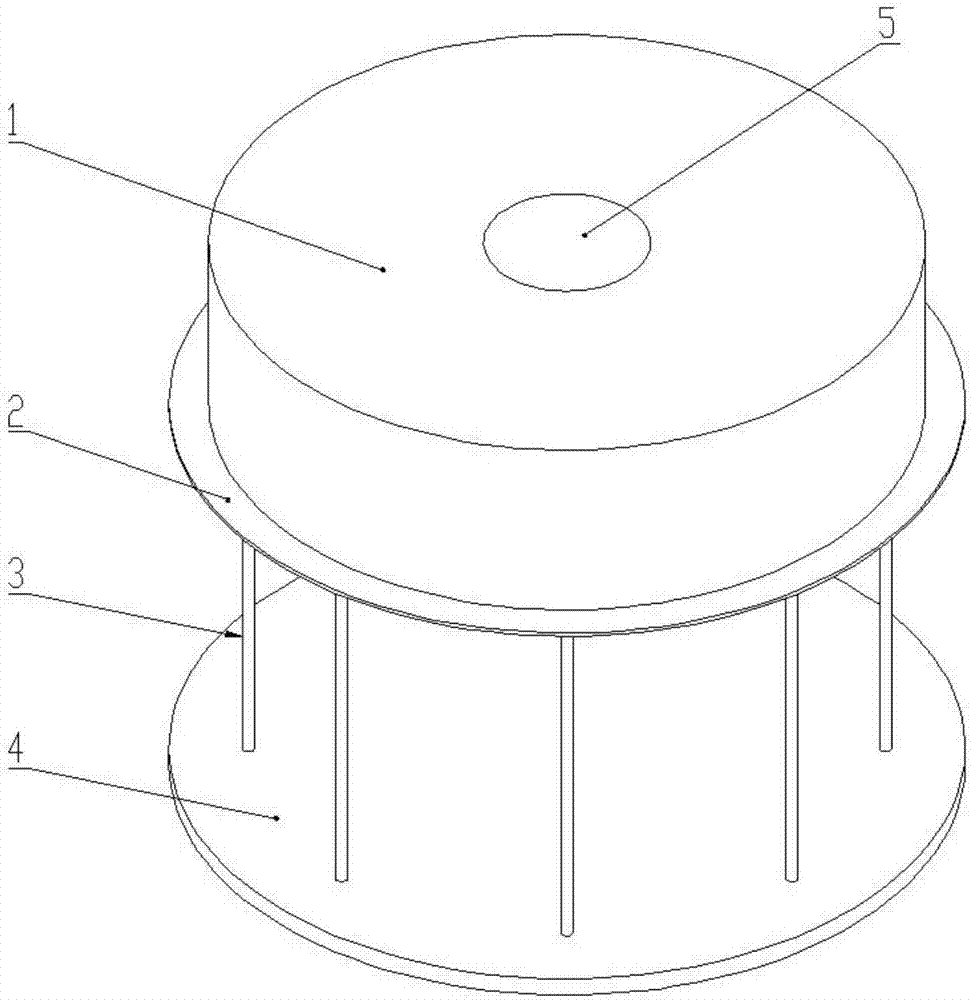 Floating air-cushion supporting platform