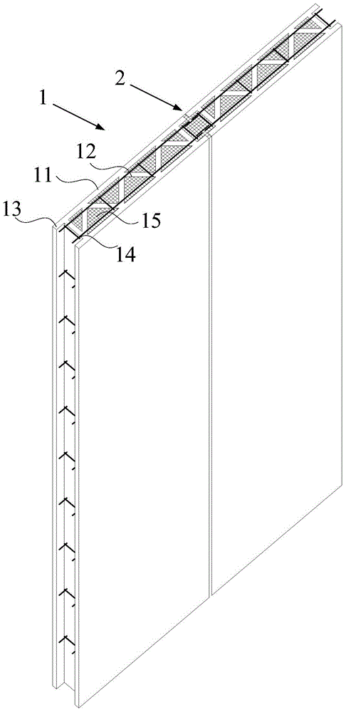 3D printing internal parting wall and construction method of 3D printing internal parting wall