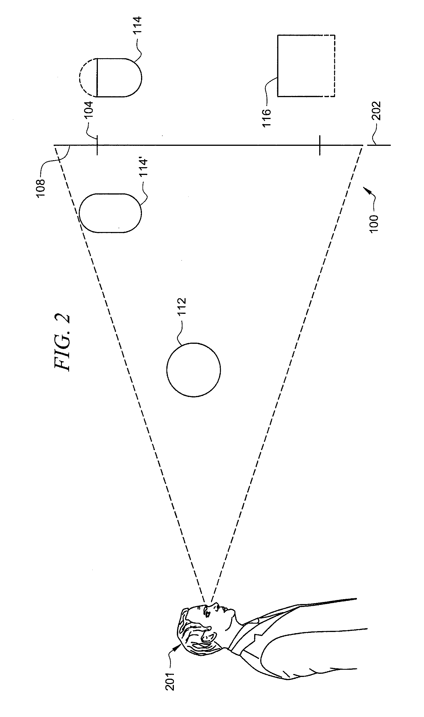 System and method for using off-screen mask space to provide enhanced viewing