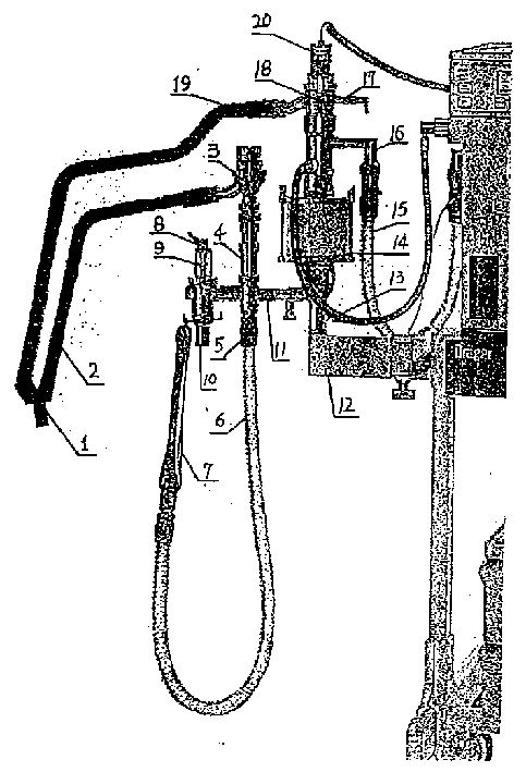 Method for cleaning and disinfecting respiratory loop of anesthesia apparatus and its operation steps