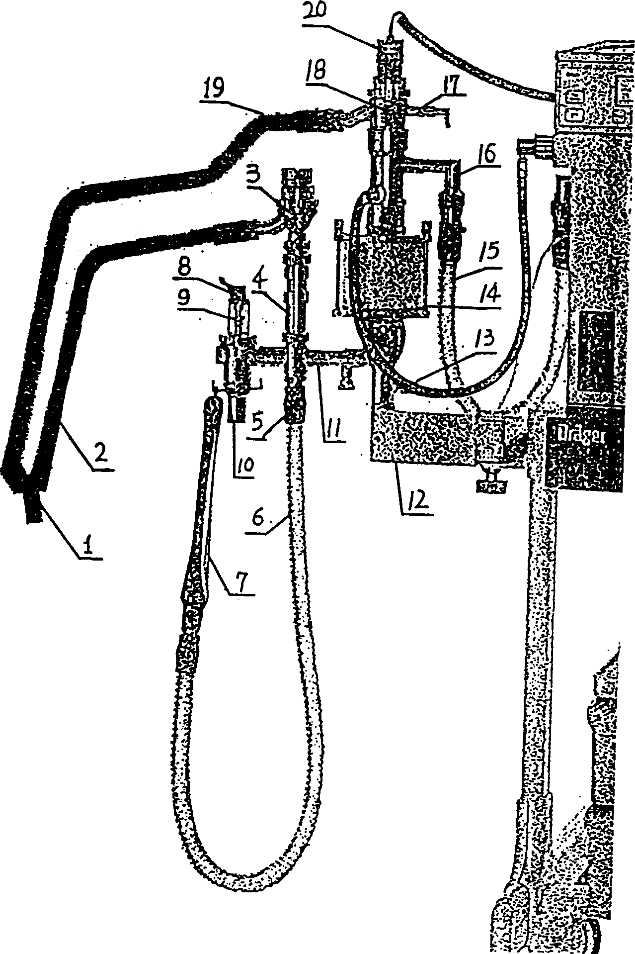 Method for cleaning and disinfecting respiratory loop of anesthesia apparatus and its operation steps