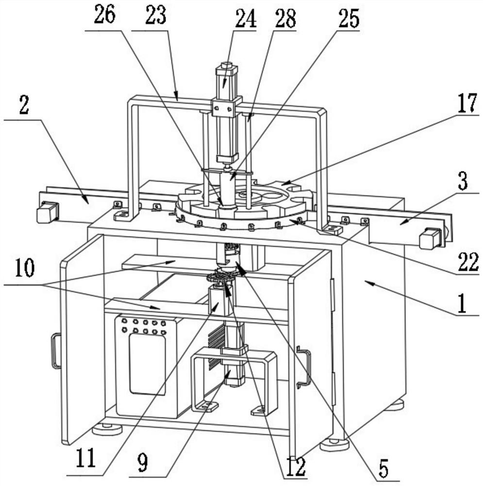 A commutator hook chamfering device