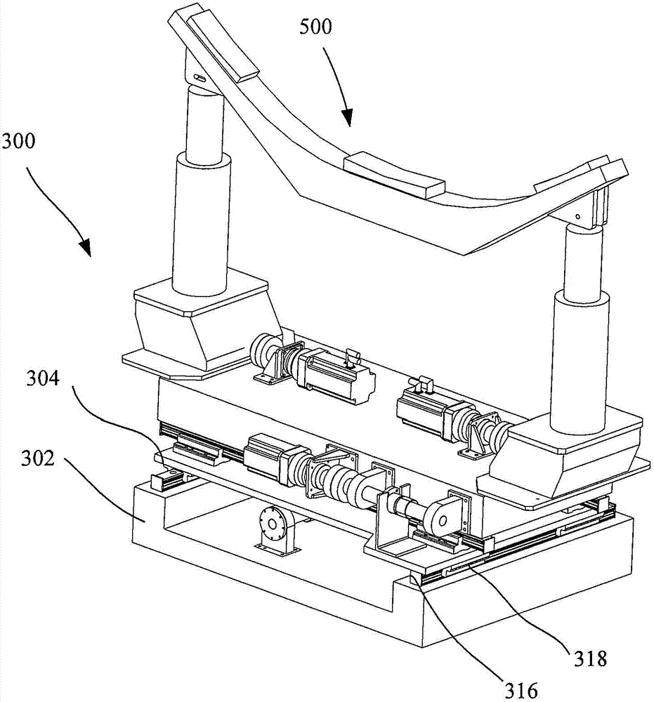 Machine body positioning and posture adjusting device and method