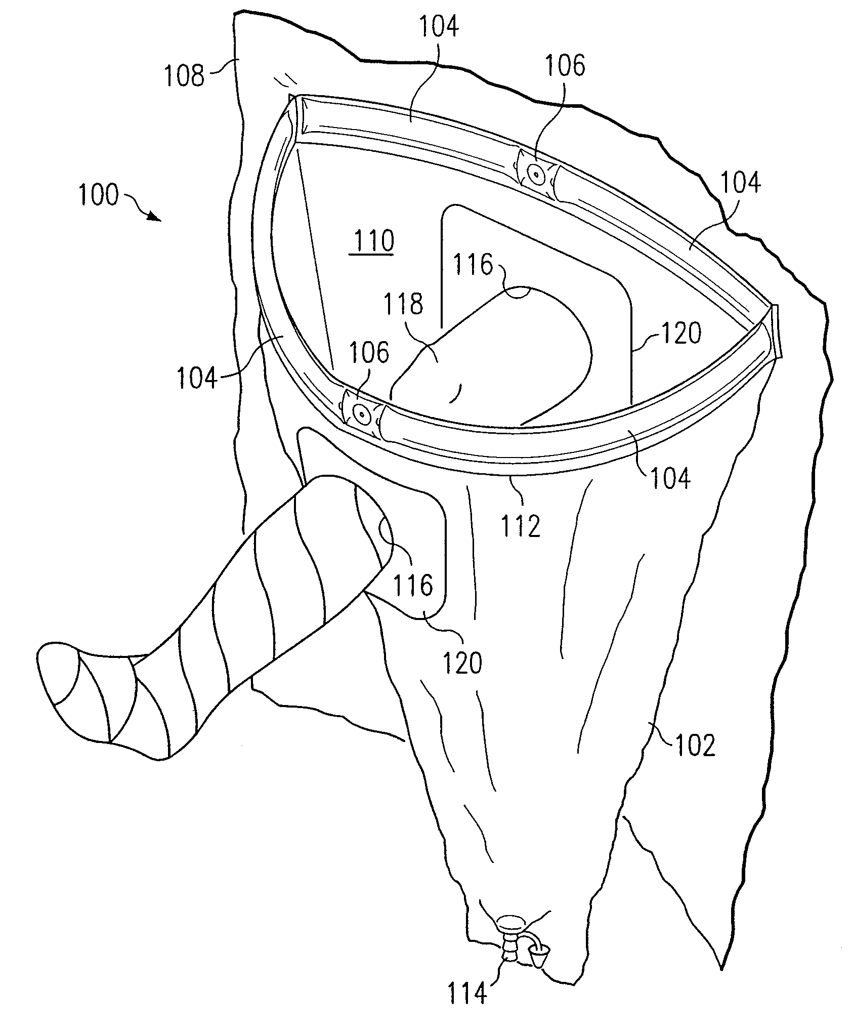Surgical drape having a fluid collection pouch with an inflatable rim