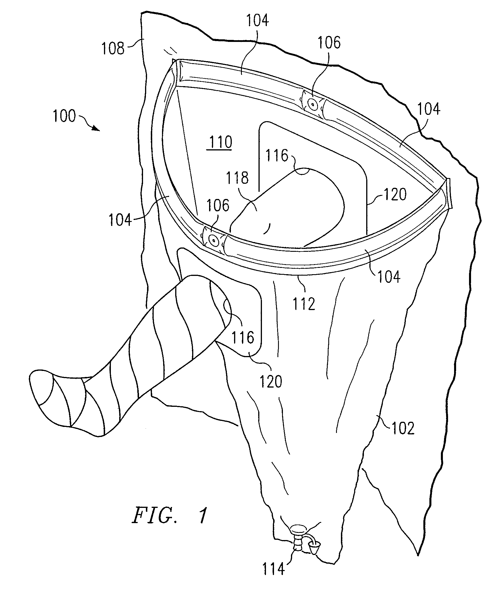 Surgical drape having a fluid collection pouch with an inflatable rim