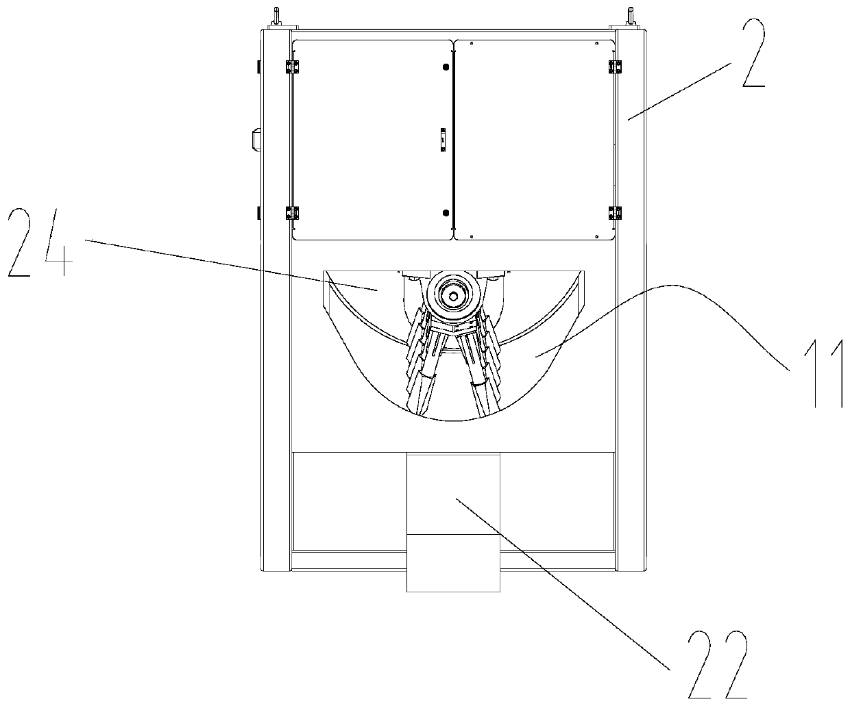 Large-substance sorting system for food waste