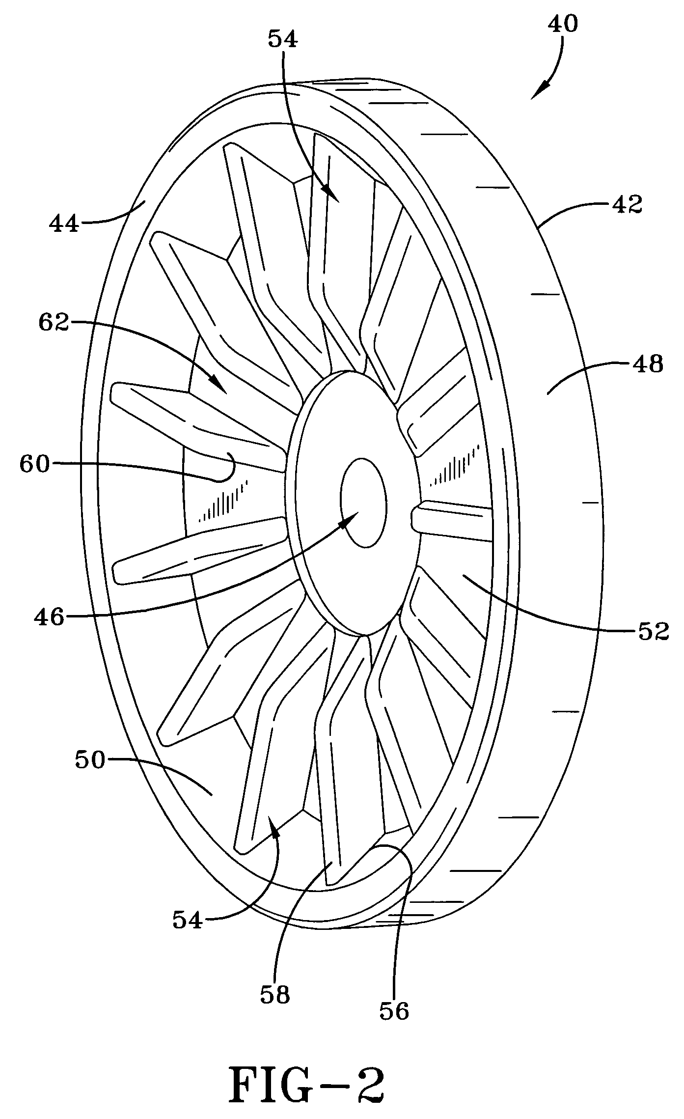 Motor/flywheel assembly with shrouded radial cooling fan