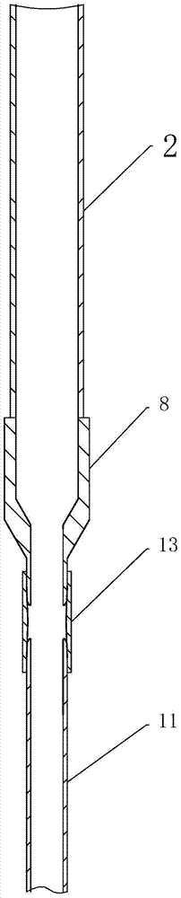 Three-layer tubing string injection device