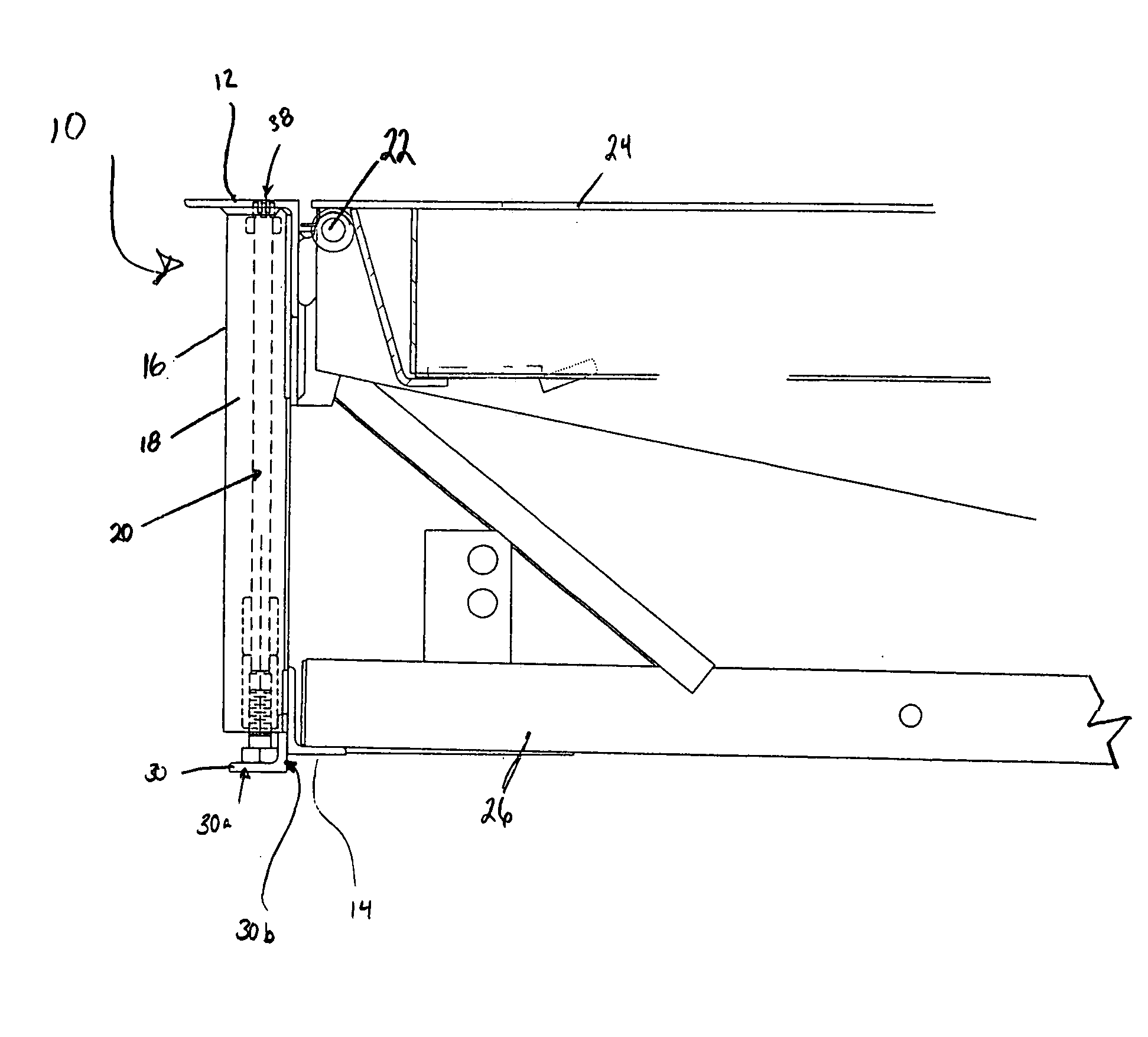 Dock leveler support frame and method of installation