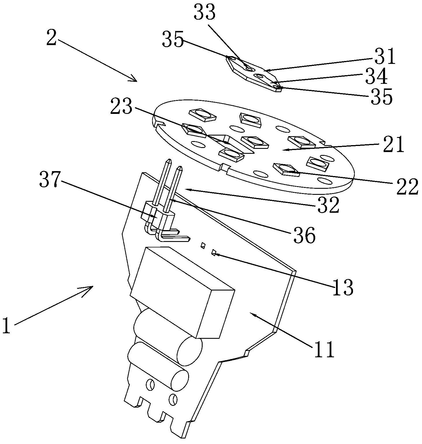 LED lamp and circuit connecting method thereof