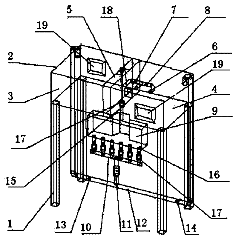 Multifunctional continuous casting water model test device