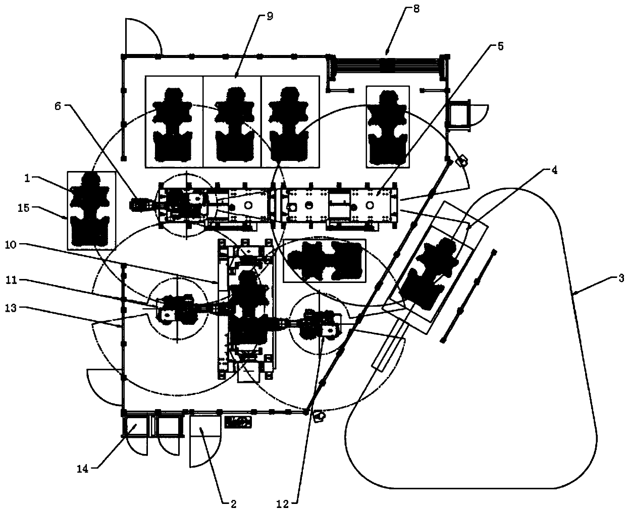 Visual guiding gluing system for battery case