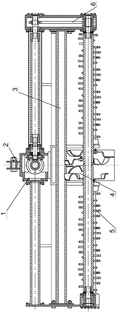 Sprocket combining multispindle shallow ploughing ditching device used for Brassica campestris L. transplanting