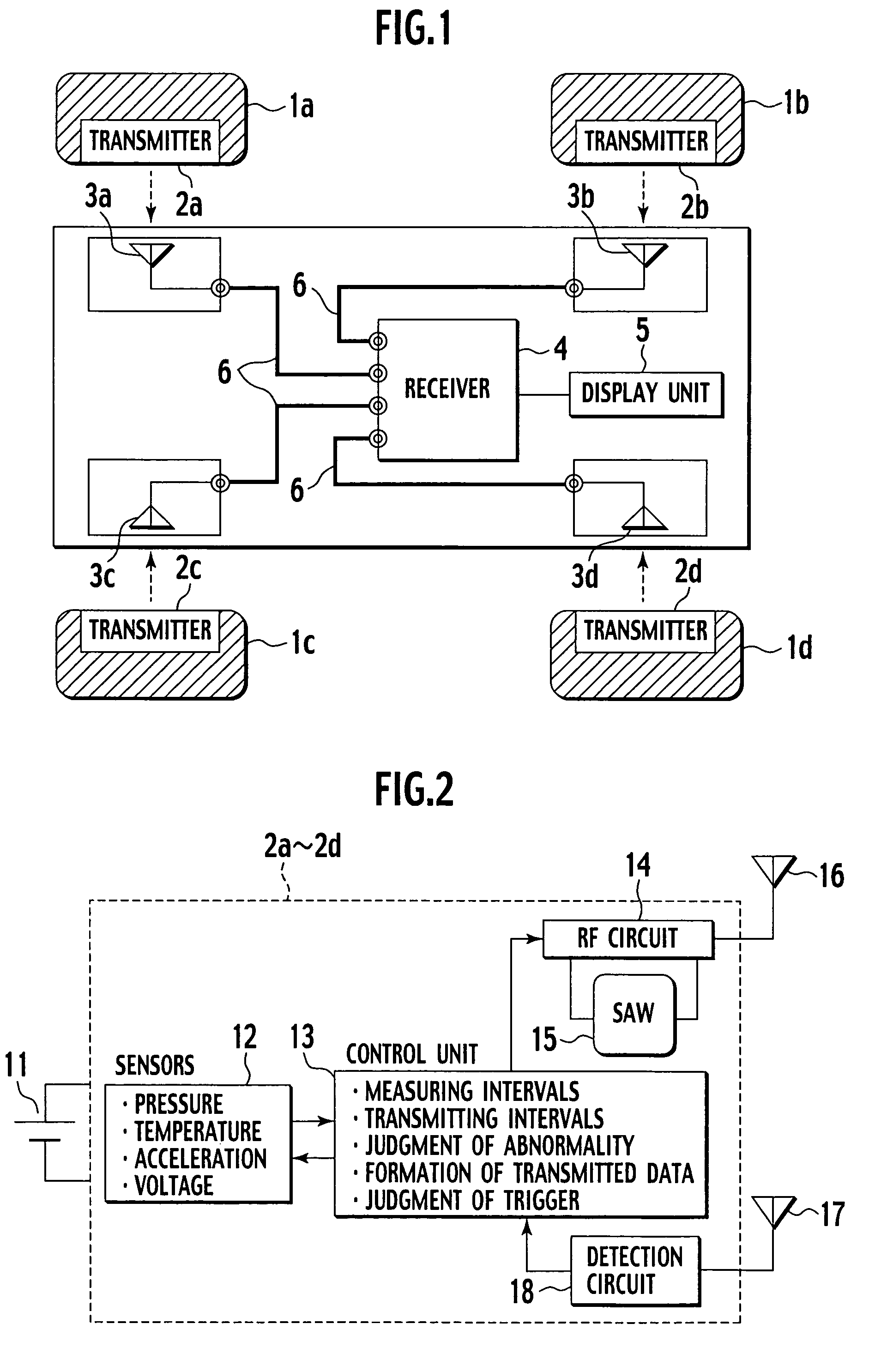 Tire inflation pressure detecting device for vehicle