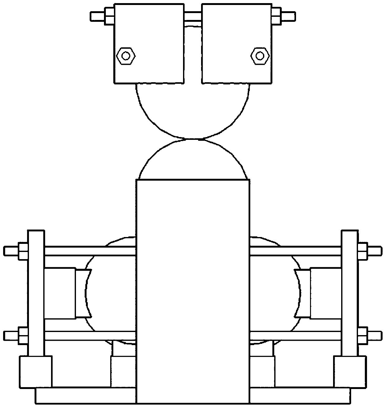 A spherical particle multi-point contact test device and its loading method