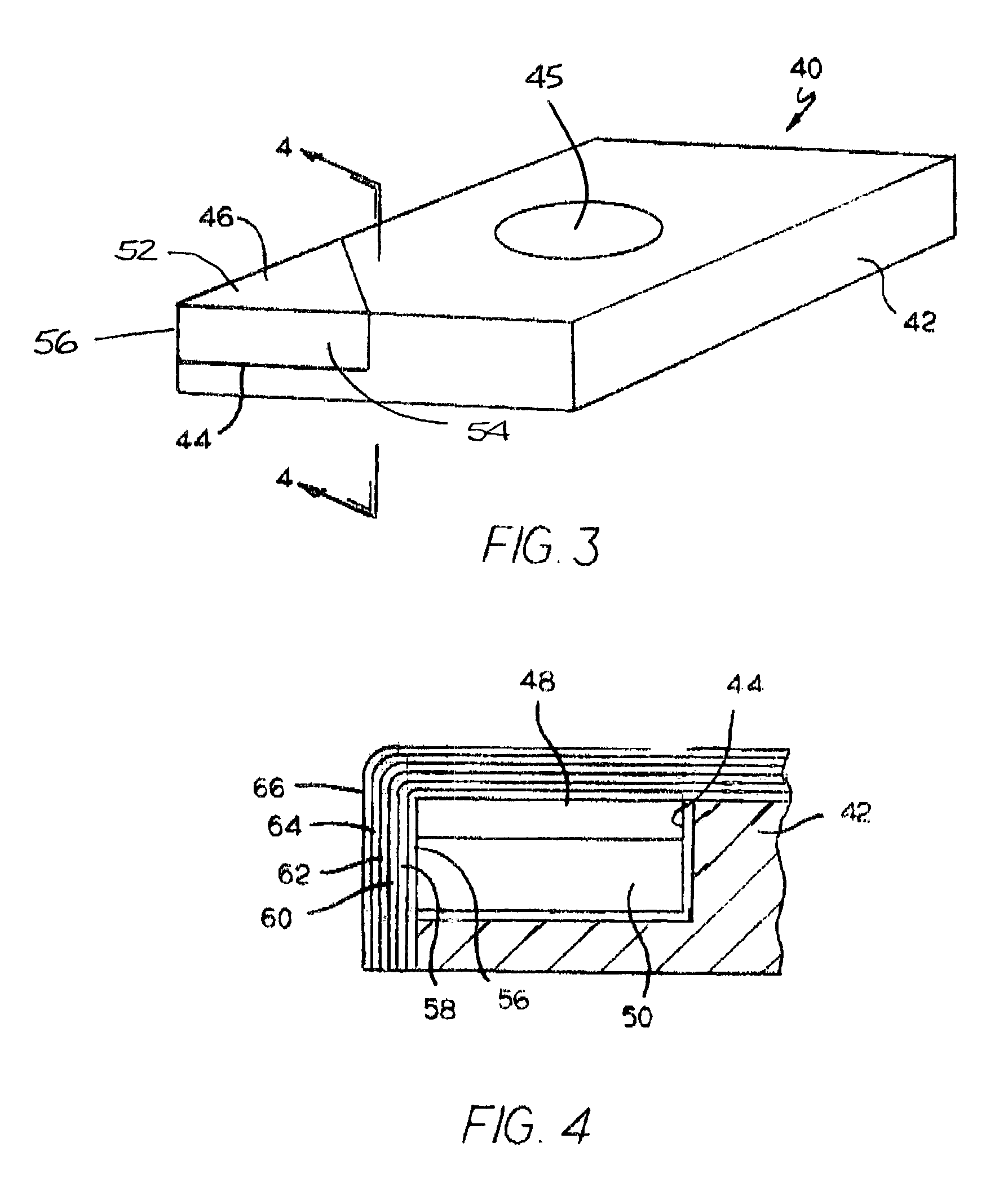 Coated cutting tool with brazed-in superhard blank