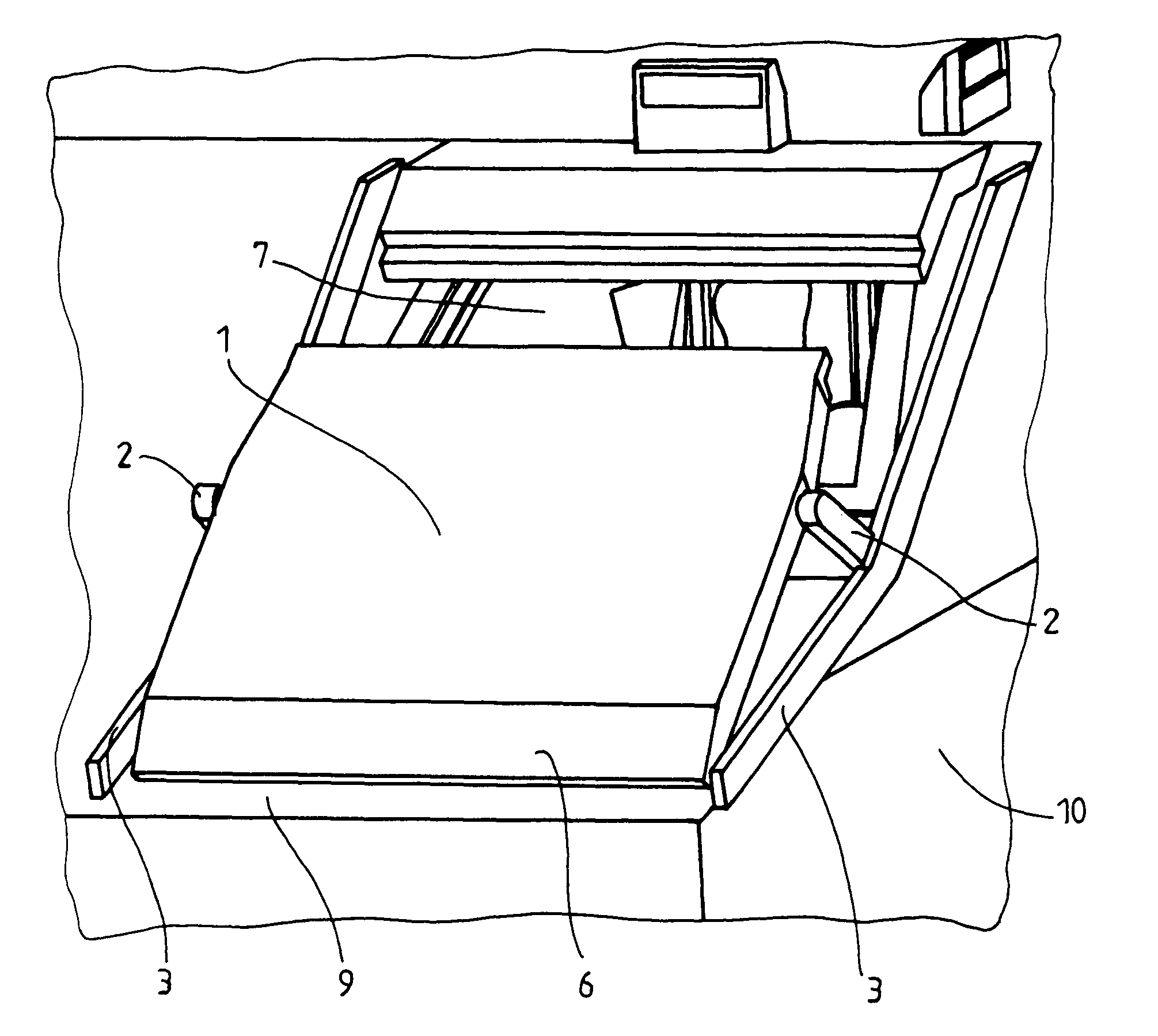 Protection device for an observation screen of a vehicle