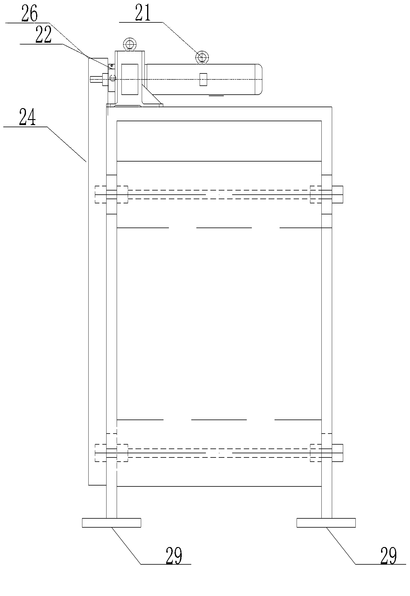 Rotary magnetic separator and treatment method of weak magnetic substance in ink wastewater