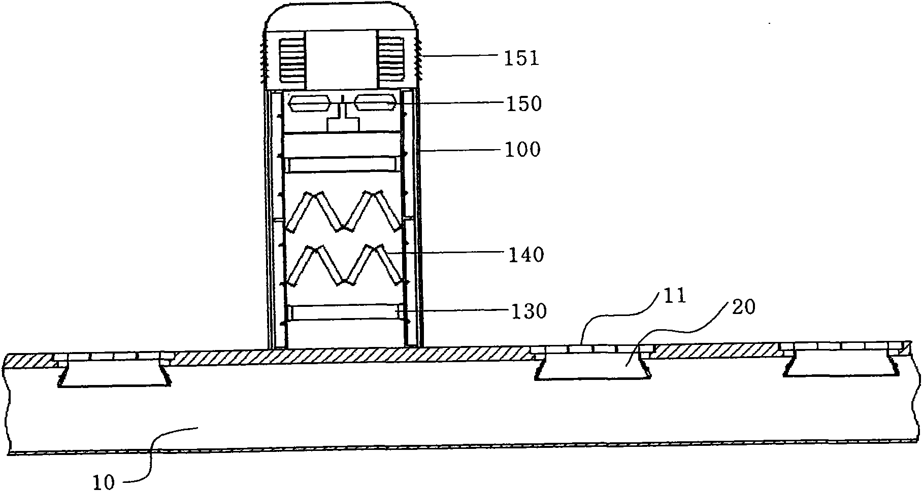 Device for removing malodor of sewage