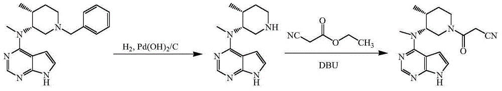 Synthesis method of JAK inhibitor tofacitinib