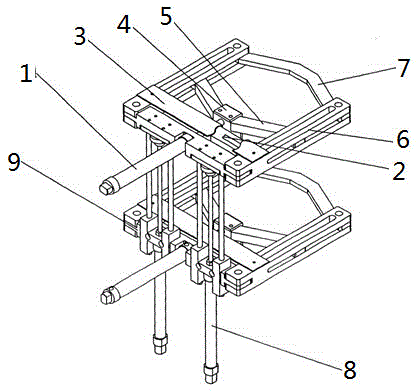 Pneumatic rod-climbing robot