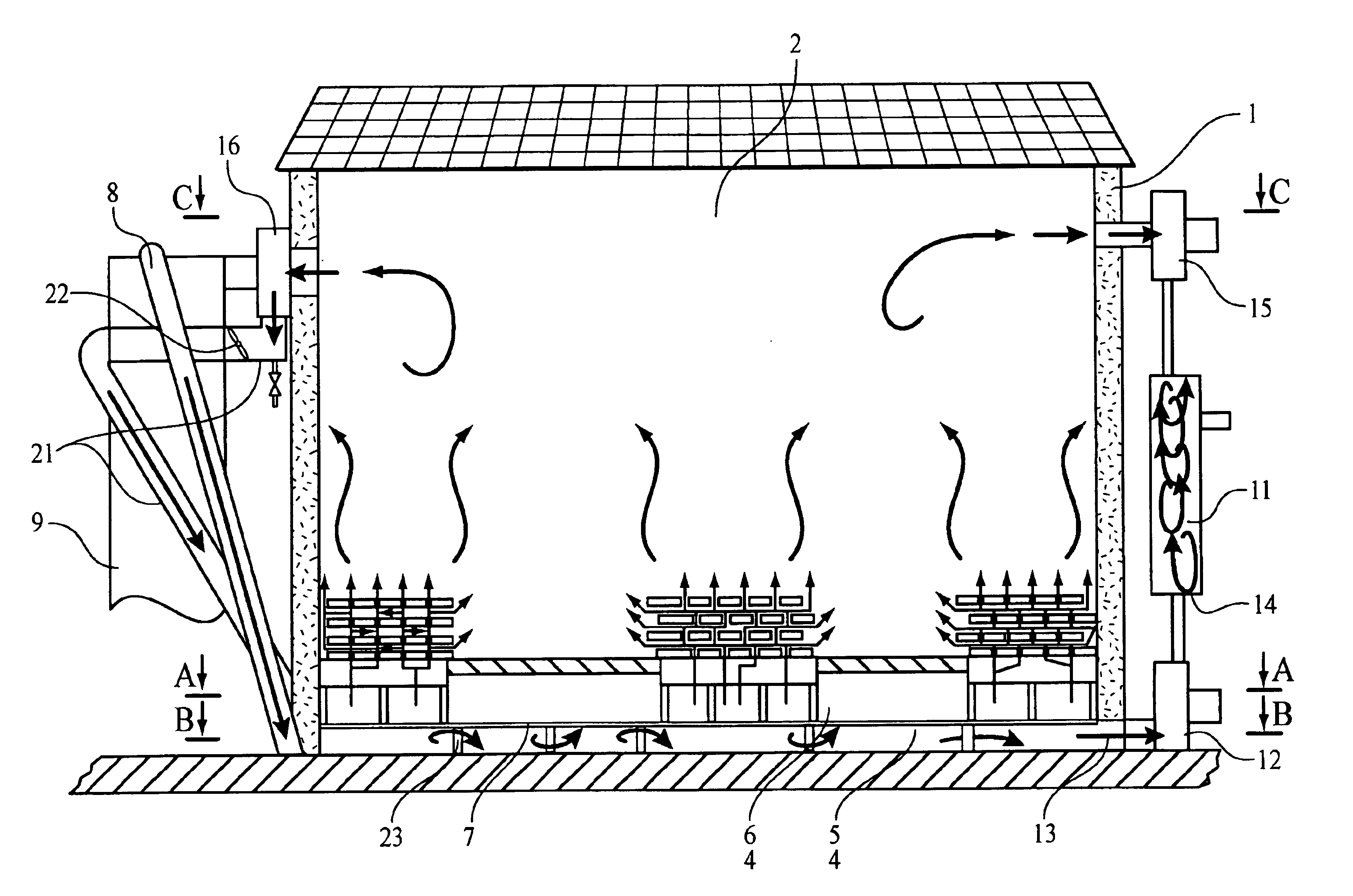 Drying plant and method for drying wood