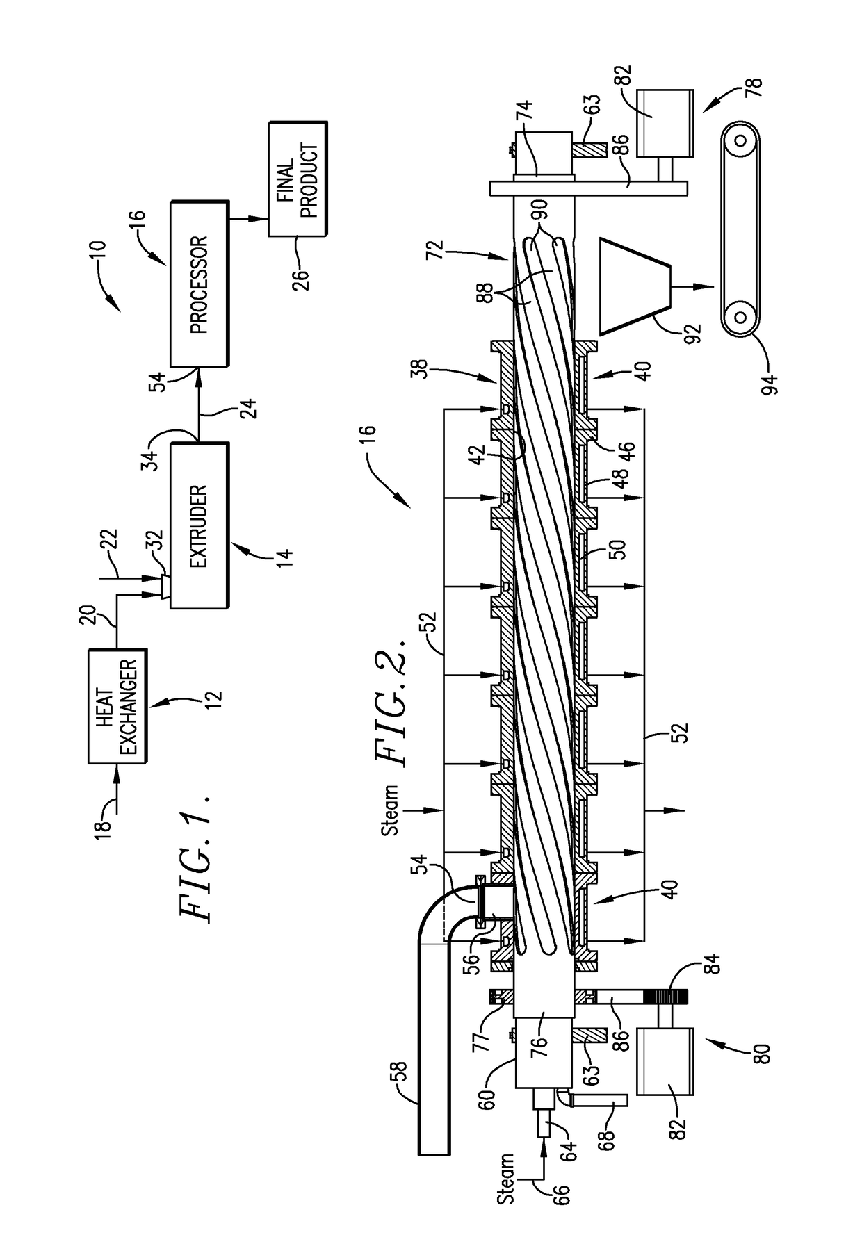 Apparatus and method for processing of high meat content food or feed products