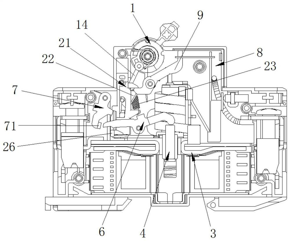 Operation tripping system of miniature circuit breaker