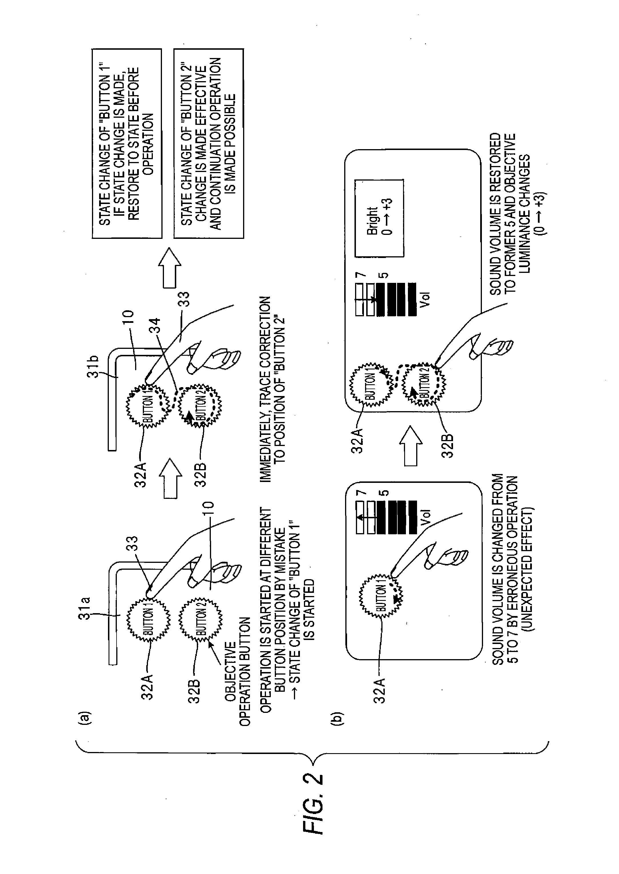 Input device of electronic device, input operation processing method, and input control program
