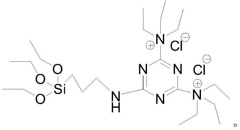 Cyanuric chloride-based quaternary ammonium salt compound and preparation method thereof