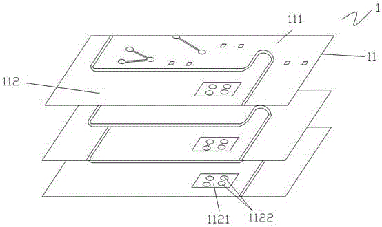 Circuit board blind hole depth test structure and test method thereof