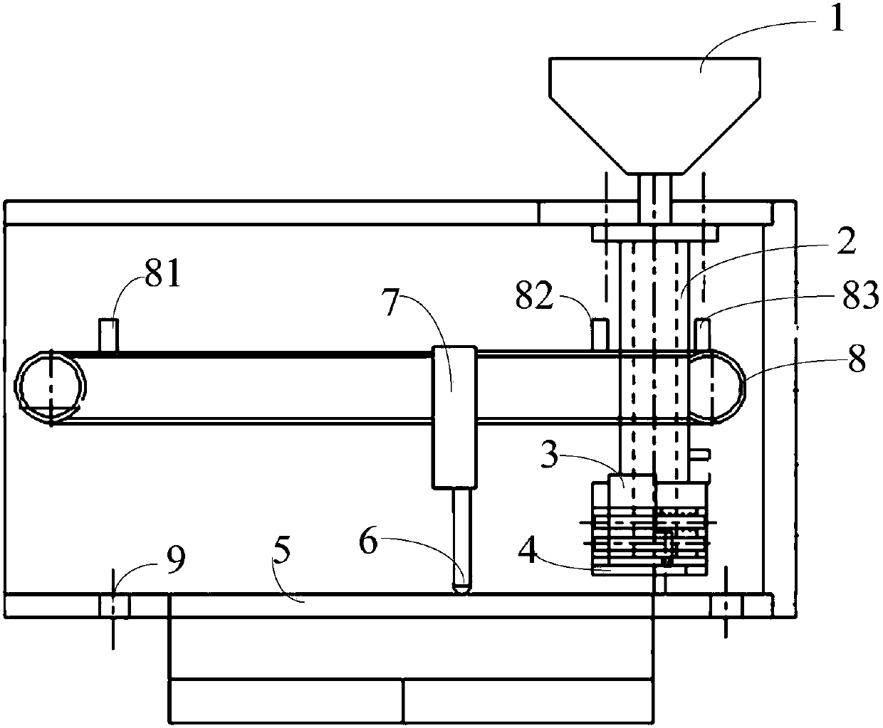 Powder leakage device and powder supply device for selective laser sintering single-sided powder supply