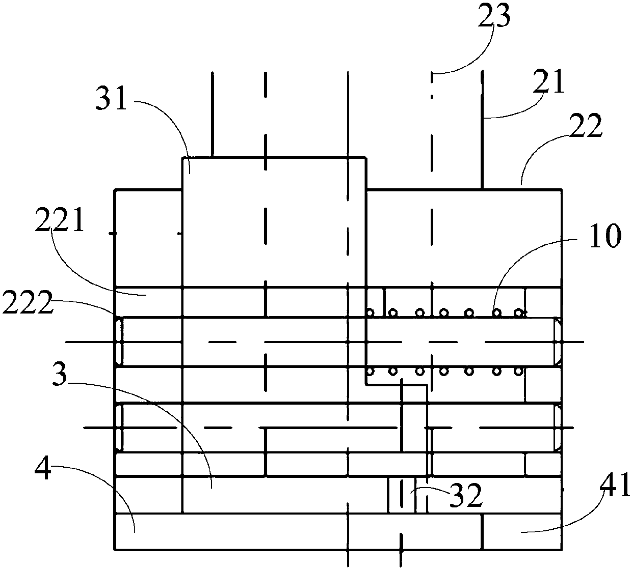 Powder leakage device and powder supply device for selective laser sintering single-sided powder supply