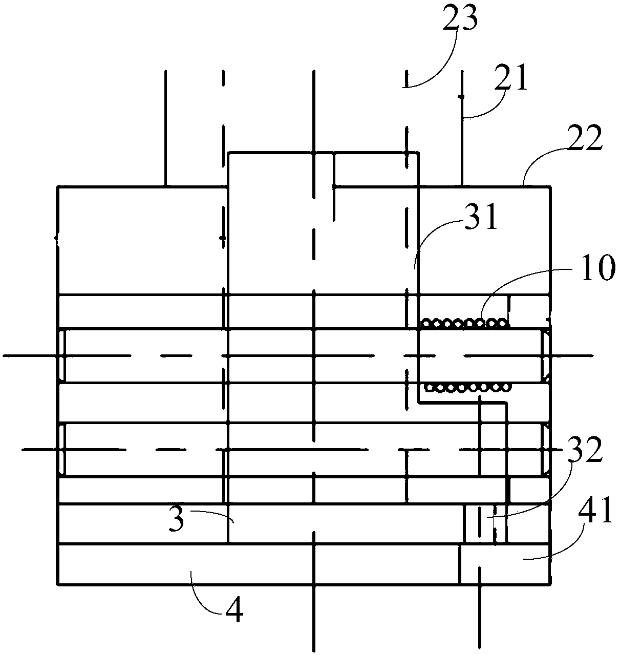 Powder leakage device and powder supply device for selective laser sintering single-sided powder supply