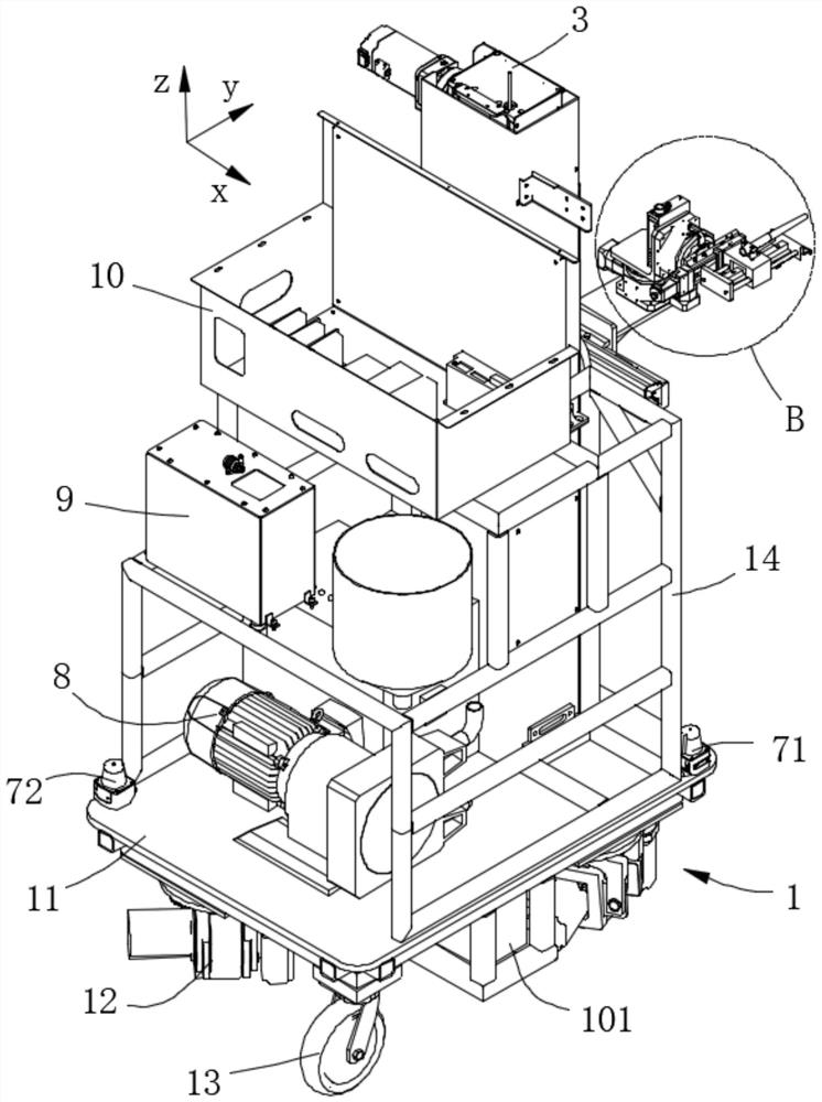 A hole sealing device and hole sealing robot
