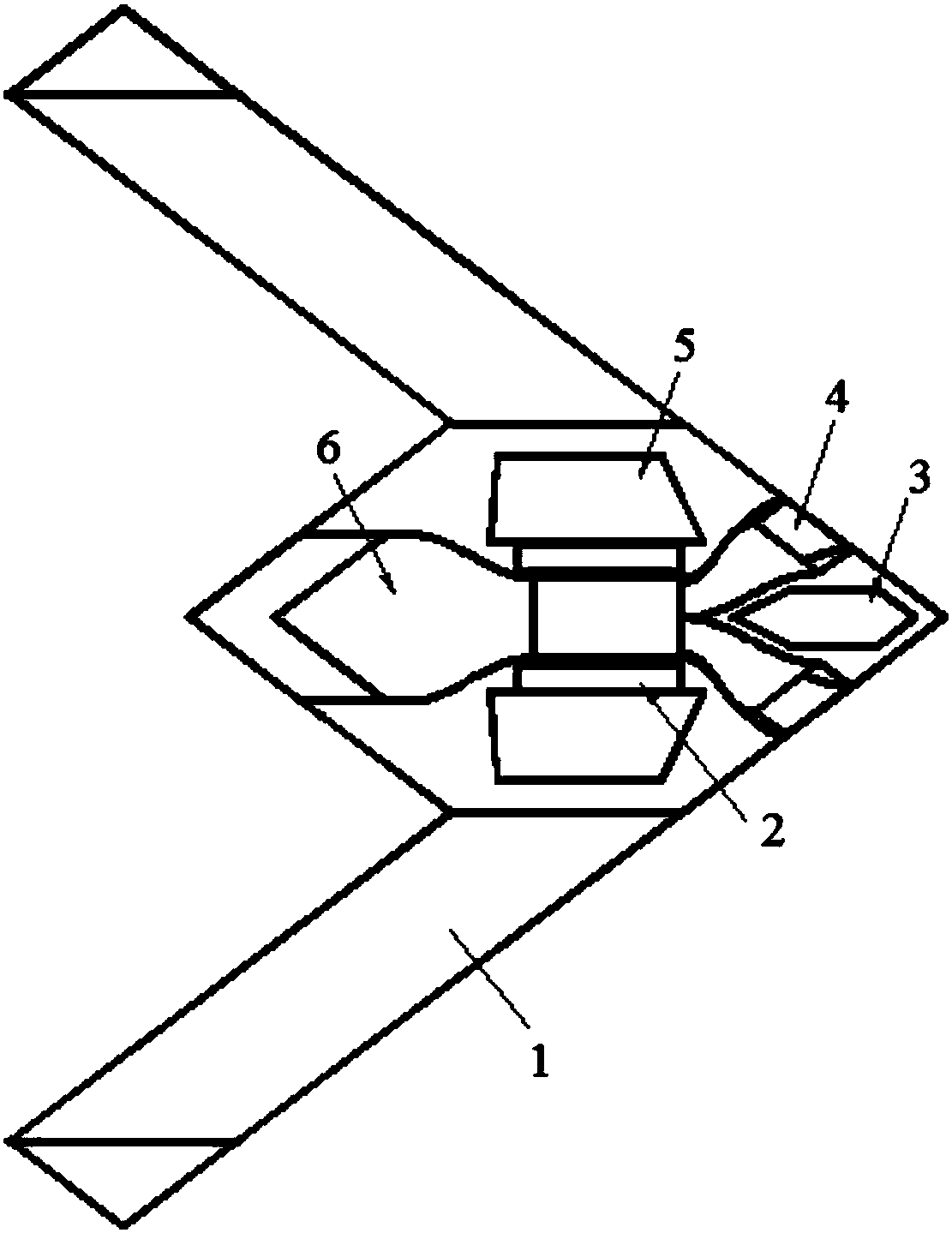 Flying wing arrangement hidden unmanned aerial vehicle