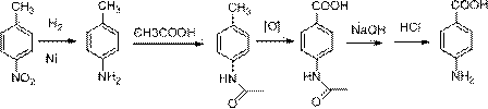 Method for preparing 4-aminobenzoic acid by catalytic hydrogenation