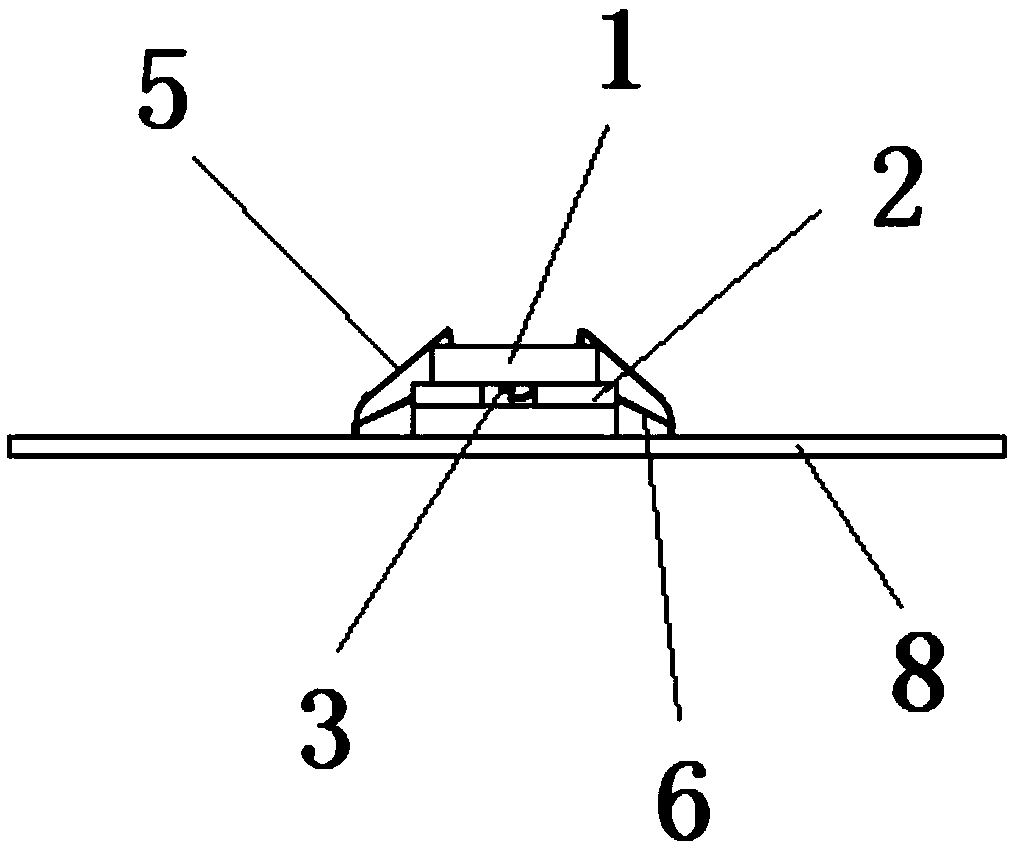 Integrated alignment packaging structure for detector circuit board and optical waveguide chip