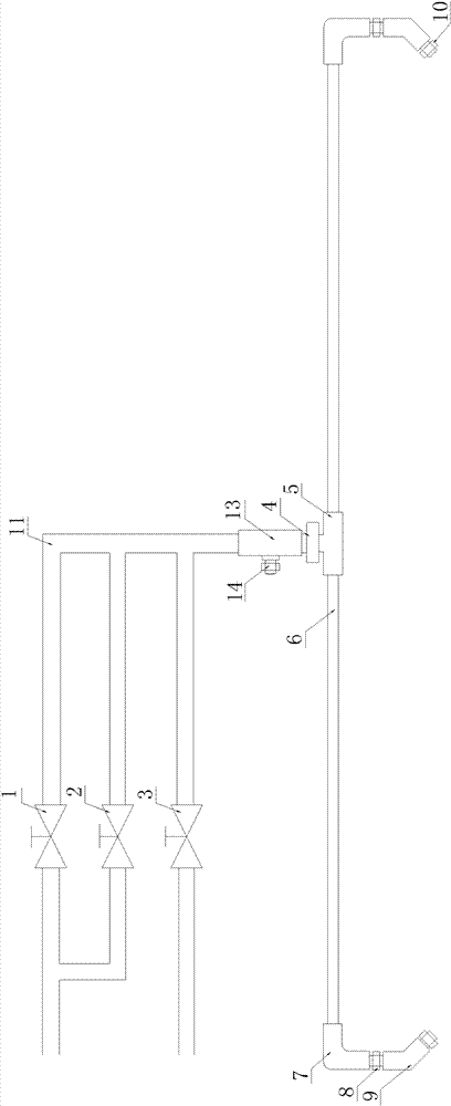 High-pressure water curtain fire-extinguishing system with functions of smoke blocking, time delay and lifesaving