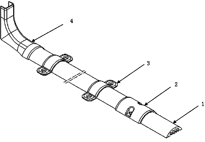 Ground cabling trough for bow-type optical cables
