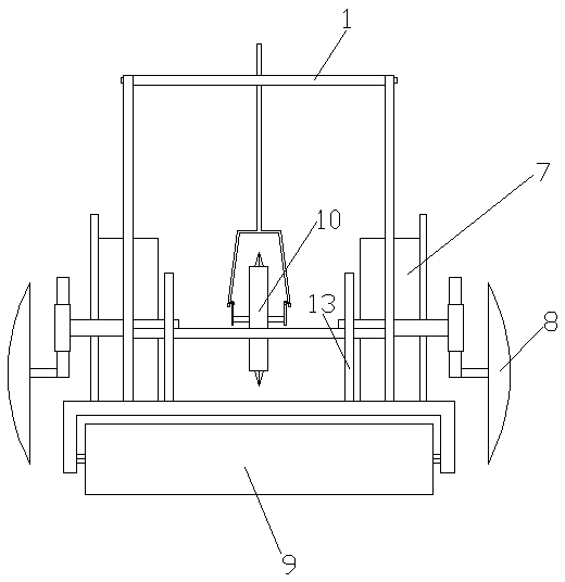 Sowing and plastic film mulching machine