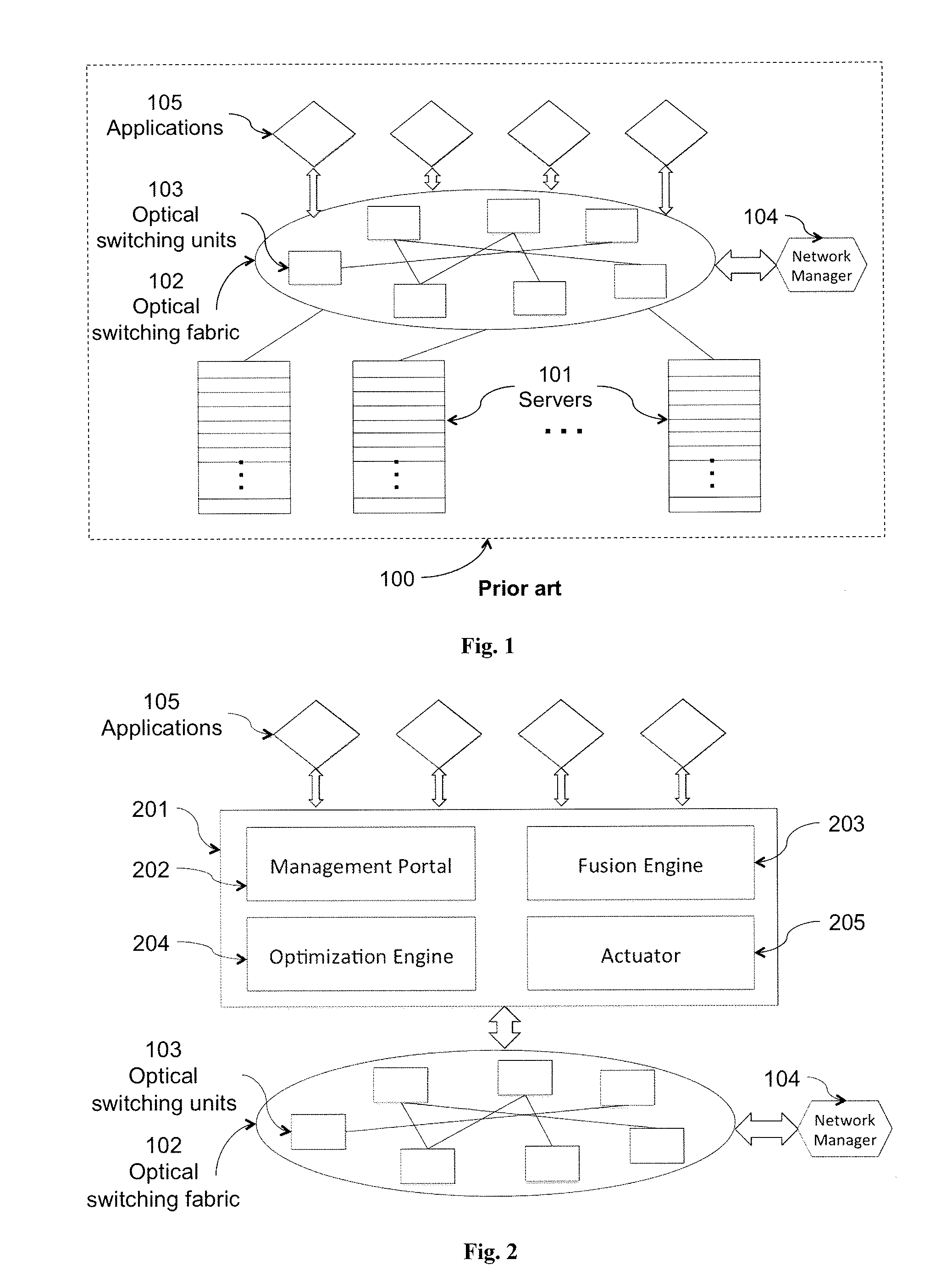 Method and Apparatus for Efficient and Transparent Network Management and Application Coordination for Software Defined Optical Switched Data Center Networks