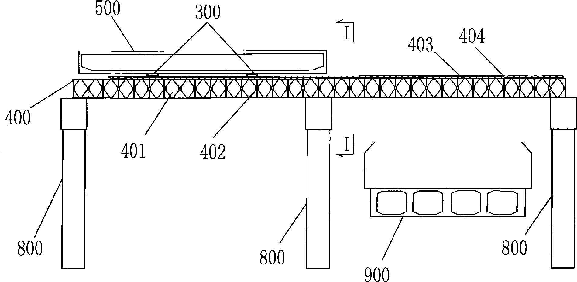 Method and equipment for mounting precast beam