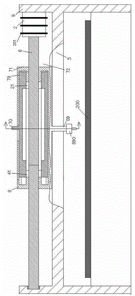 Novel machining device with movable machining head