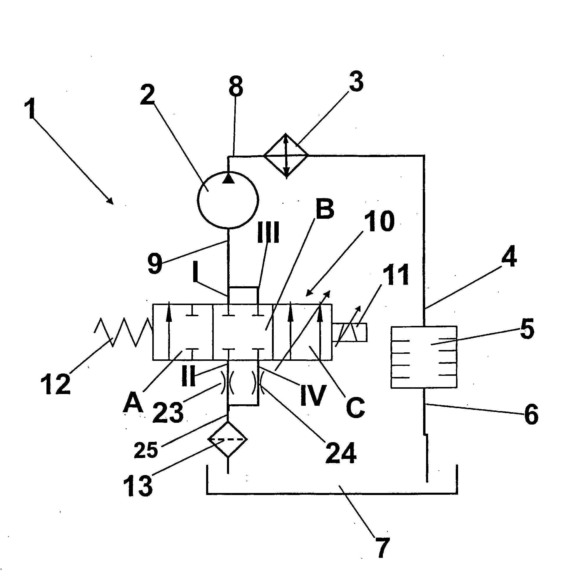 Hydraulic system for supplying a hydraulic fluid to a component